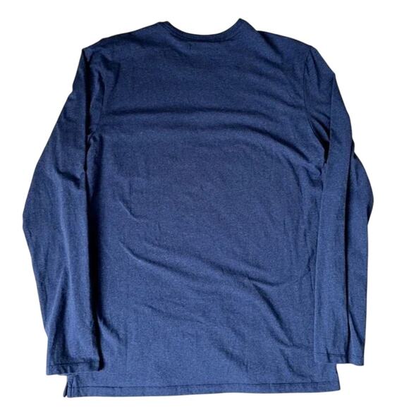 Buttercloth Long Sleeve T Shirt Mens XL Stretch Soft Pocket Navy Tee Shirt - Picture 2 of 6